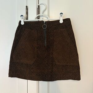 Wild Fable Brown Leopard Print Skirt